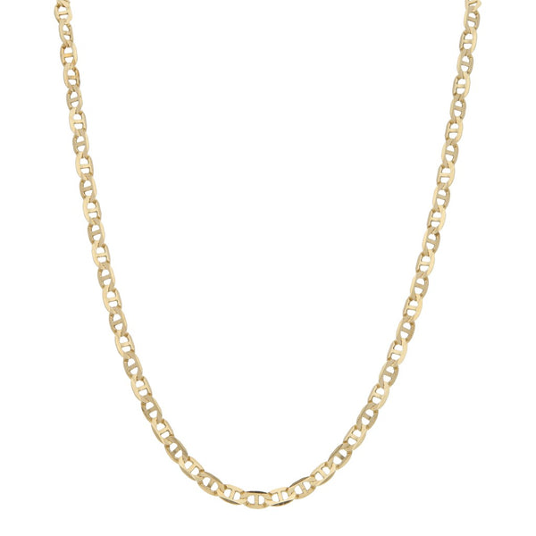 Collar eslabón nudo marino en oro amarillo 14 kilates.