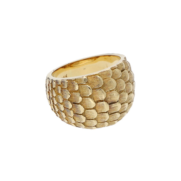 Anillo barroco en oro amarillo 14 kilates.