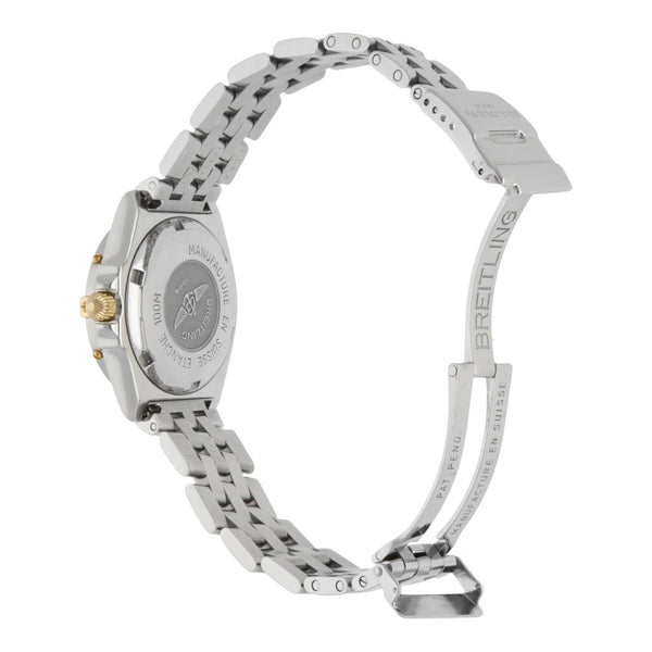 Reloj Breitling para dama modelo Wings vistas en oro amarillo 18 kilates.