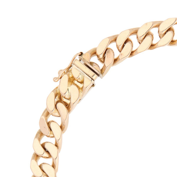 Pulsera eslabón encontrado en oro rosa 14 kilates.