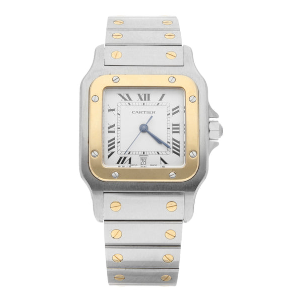 Reloj Cartier para dama/unisex modelo Santos vistas en oro amarillo 18 kilates.