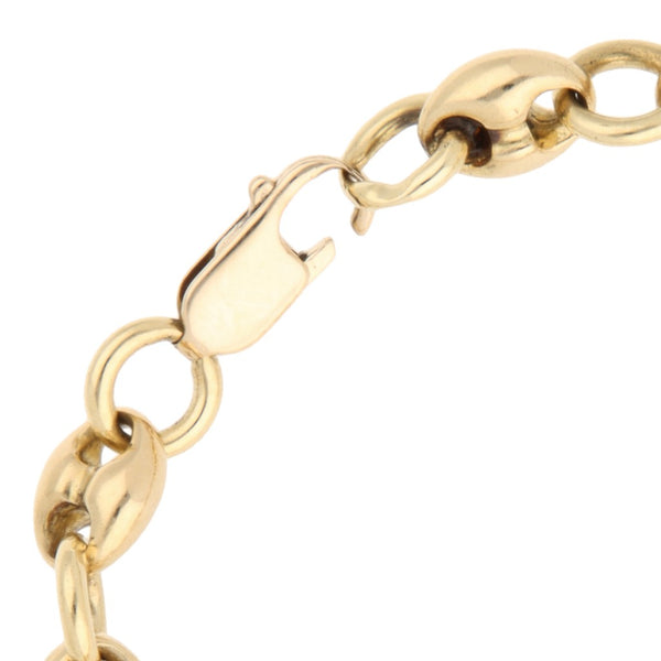 Pulsera eslabón nudo marino en oro amarillo 18 kilates.
