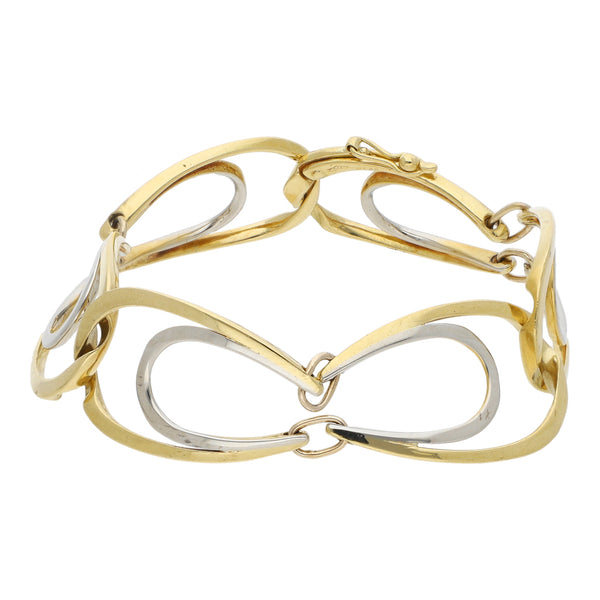 Pulsera eslabón articulado en oro amarillo 18 kilates.