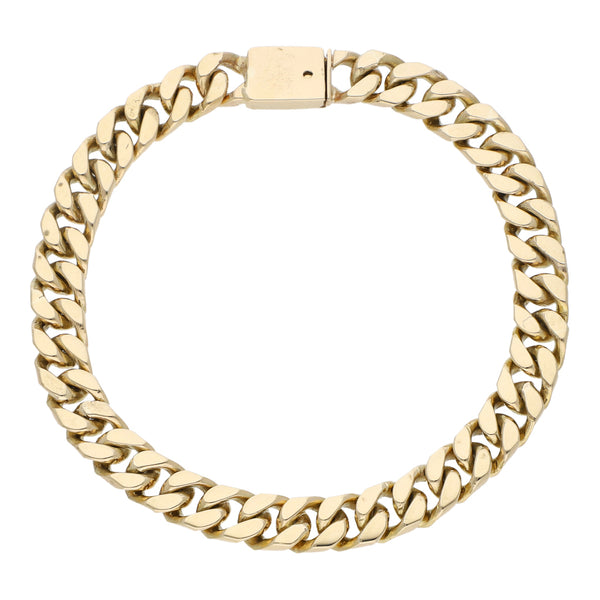 Pulsera eslabón encontrado en oro amarillo 14 kilates.