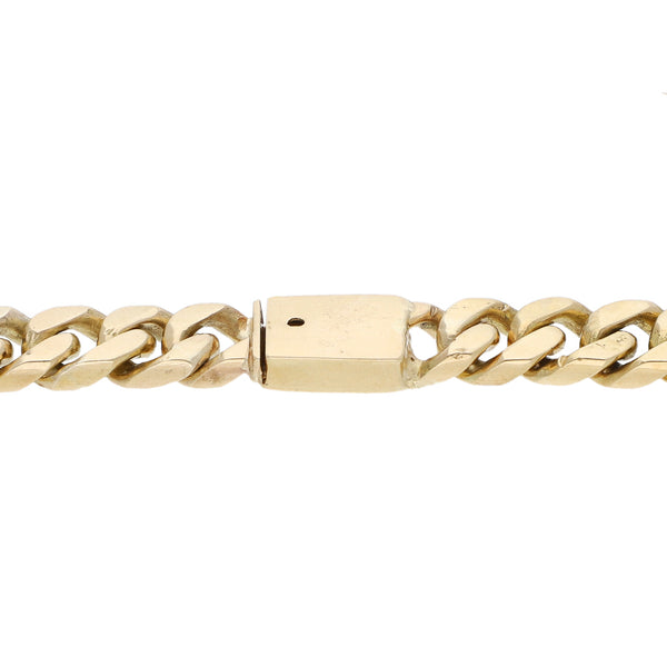 Pulsera eslabón encontrado en oro amarillo 14 kilates.