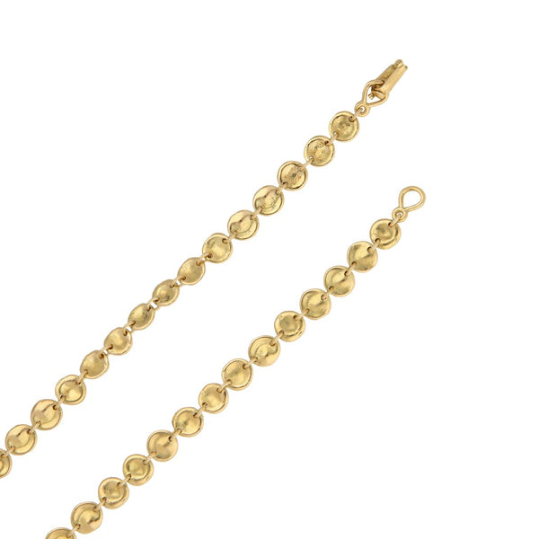 Gargantilla eslabón articulado firma Tane en oro amarillo 18 kilates.