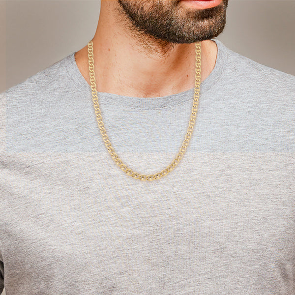 Collar eslabón nudo marino en oro amarillo 18 kilates.