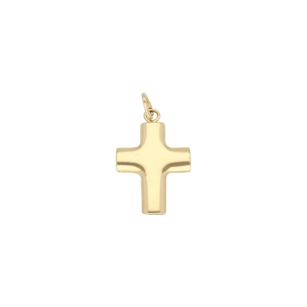 Cruz lisa en oro amarillo 18 kilates.