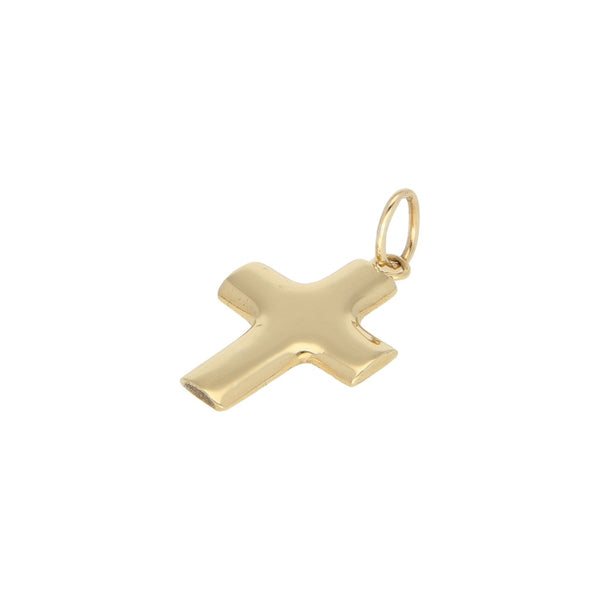 Cruz lisa en oro amarillo 18 kilates.