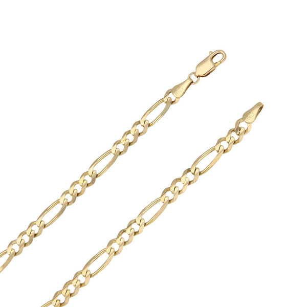Collar de tres eslabones por uno en oro amarillo 14 kilates.