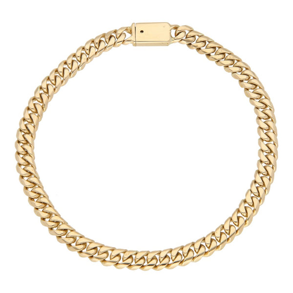 Pulsera eslabón encontrado en oro amarillo 14 kilates.
