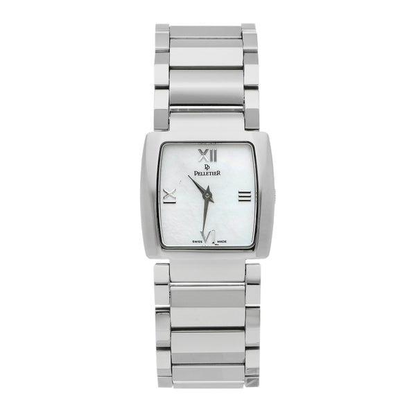 Reloj Pelletier para dama en acero inoxidable.