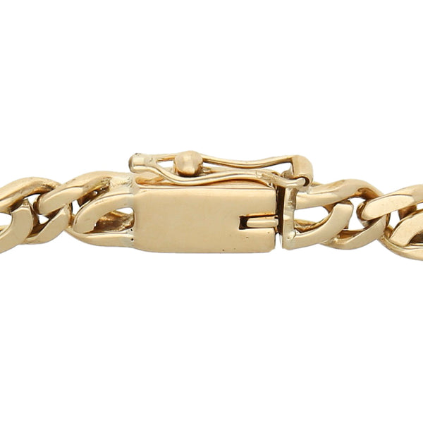 Pulsera eslabón nudo egipcio en oro amarillo 14 kilates.