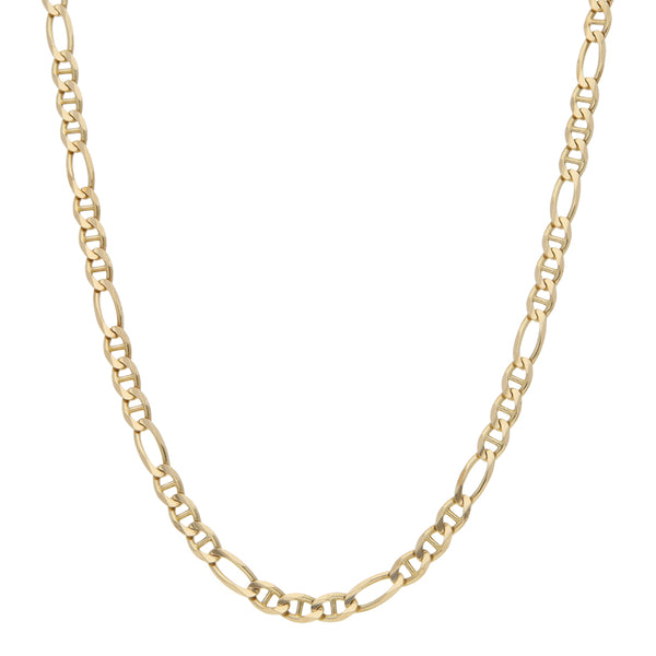 Collar eslabón combinado en oro amarillo 14 kilates.