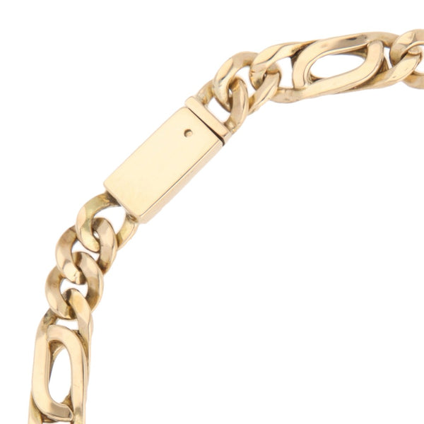 Pulsera eslabón combinado en oro amarillo 14 kilates.