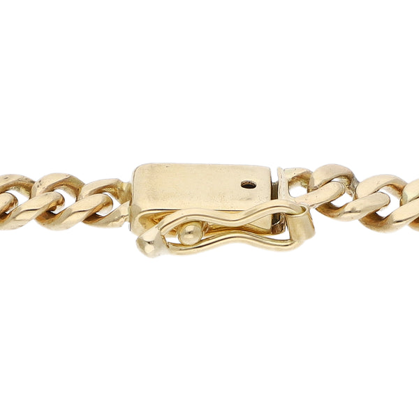 Pulsera eslabón combinado en oro dos tonos 14 kilates.