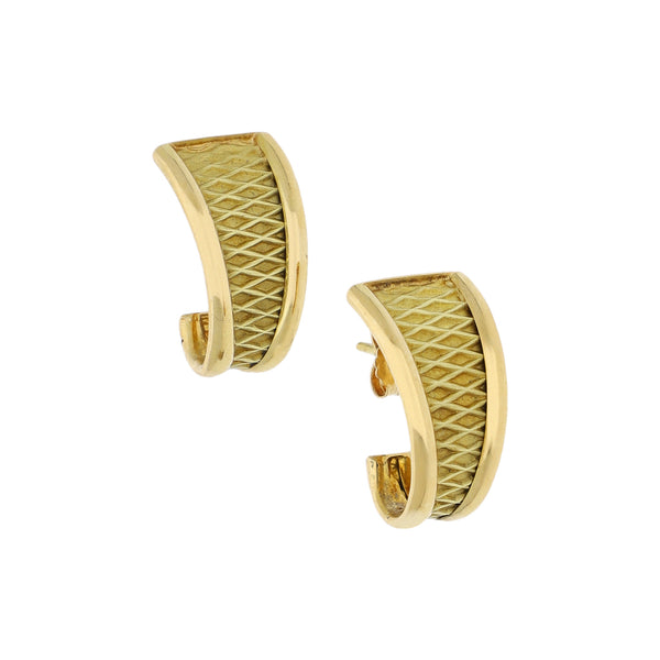 Broqueles diseño especial en oro amarillo 18 kilates.