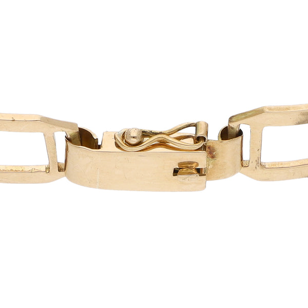 Pulsera eslabón articulado en oro amarillo 14 kilates.