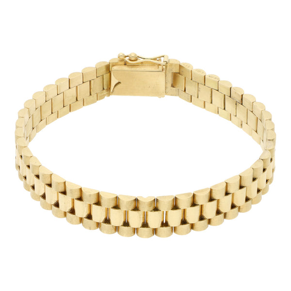 Pulsera eslabón articulado en oro amarillo 14 kilates.
