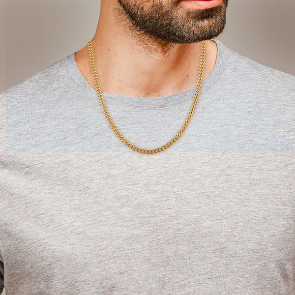 Collar eslabón encontrado en oro amarillo 18 kilates.