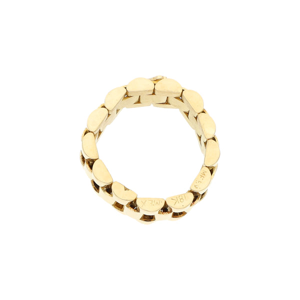 Argolla articulada en oro amarillo 18 kilates.