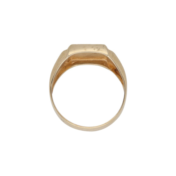 Anillo tipo sello en oro amarillo 14 kilates.