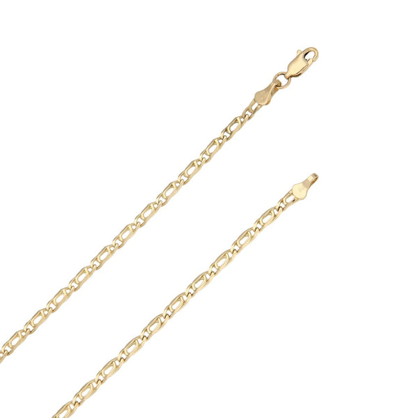 Collar eslabón nudo egipcio en oro amarillo 14 kilates.