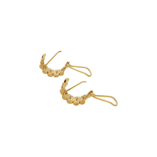 Aretes diseño especial en oro amarillo 18 kilates.