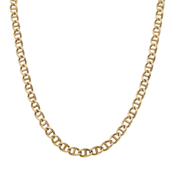 Collar eslabón nudo marino en oro amarillo 14 kilates.