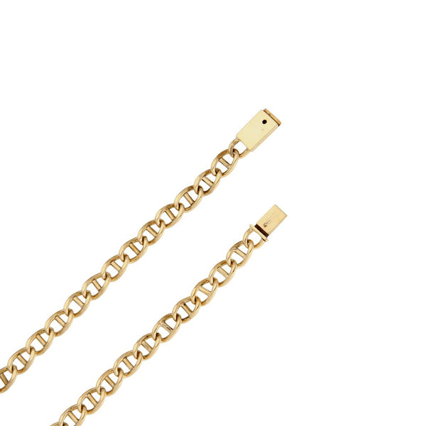 Collar eslabón nudo marino en oro amarillo 14 kilates.
