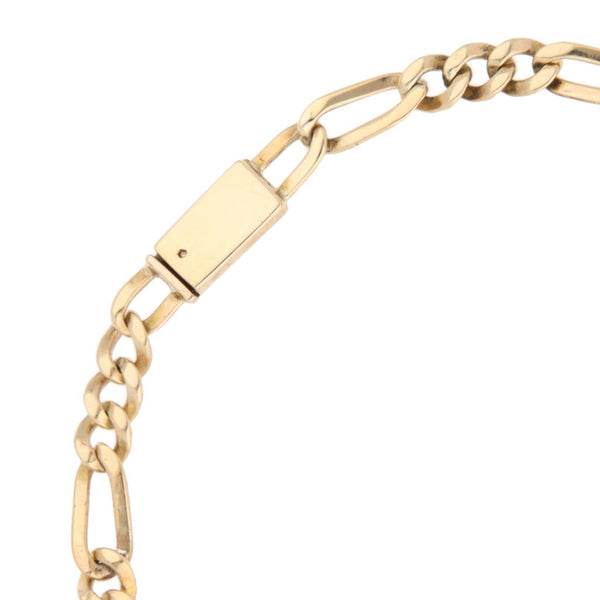Pulsera de tres eslabones por uno en oro amarillo 14 kilates.