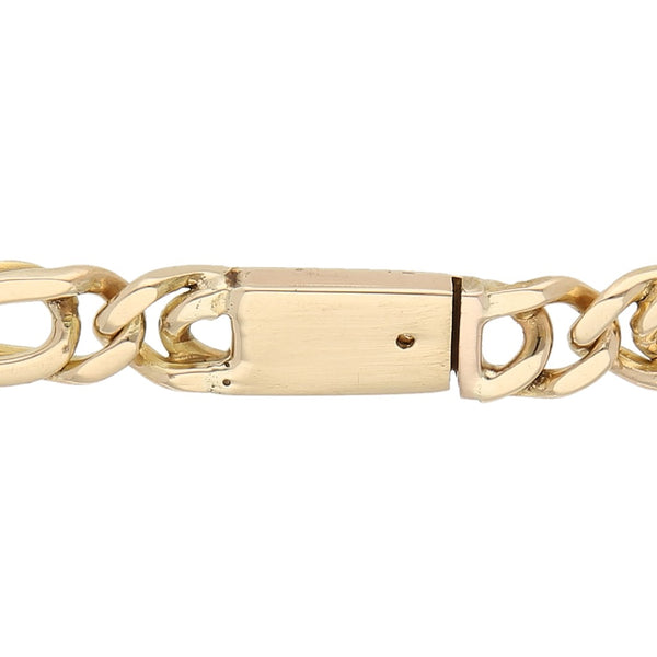 Pulsera eslabón nudo egipcio en oro amarillo 14 kilates.