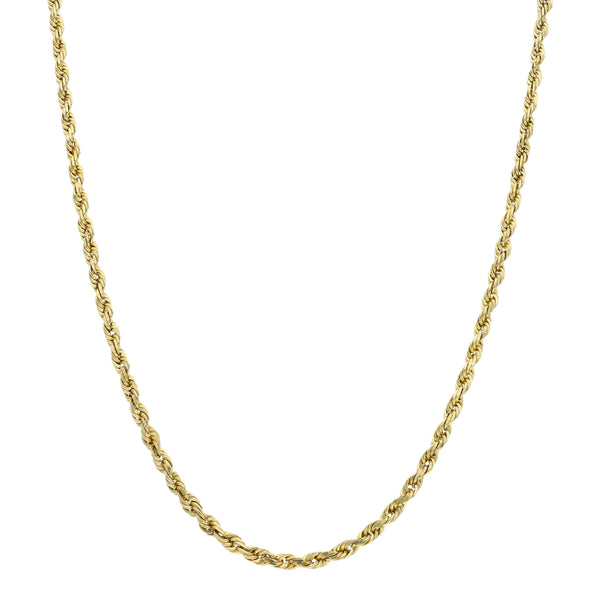 Collar eslabón torzal en oro amarillo 14 kilates.