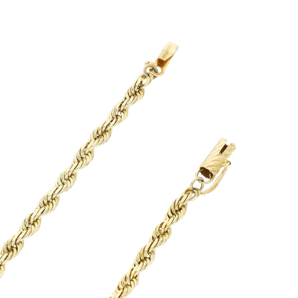 Collar eslabón torzal en oro amarillo 14 kilates.