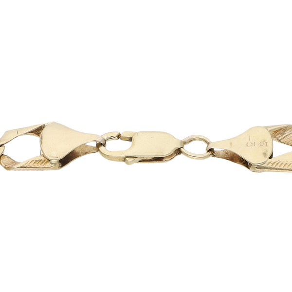 Pulsera eslabón encontrado en oro amarillo 14 kilates.