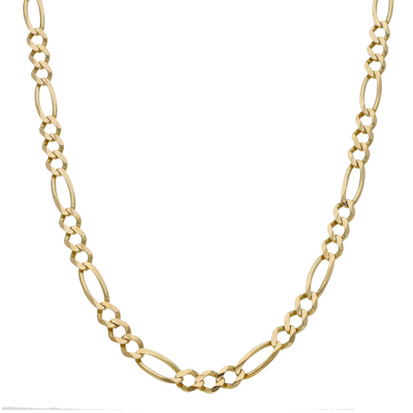 Collar de tres eslabones por uno en oro amarillo 14 kilates.