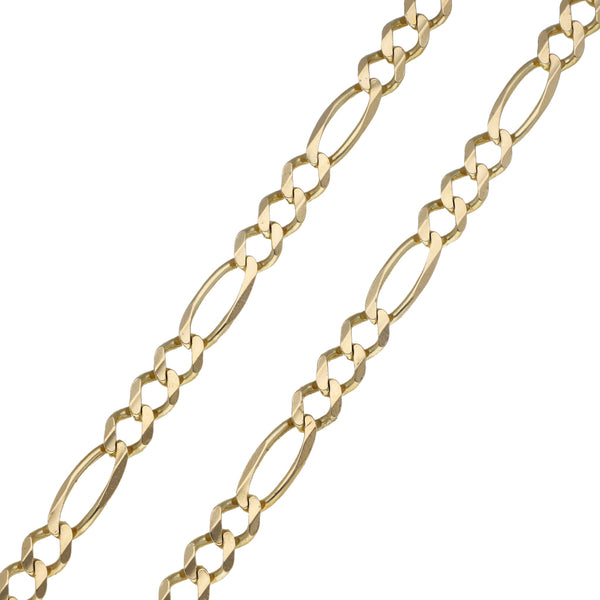 Collar de tres eslabones por uno en oro amarillo 14 kilates.