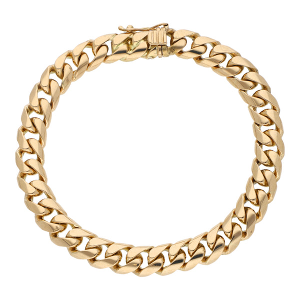 Pulsera eslabón encontrado en oro rosa 18 kilates.