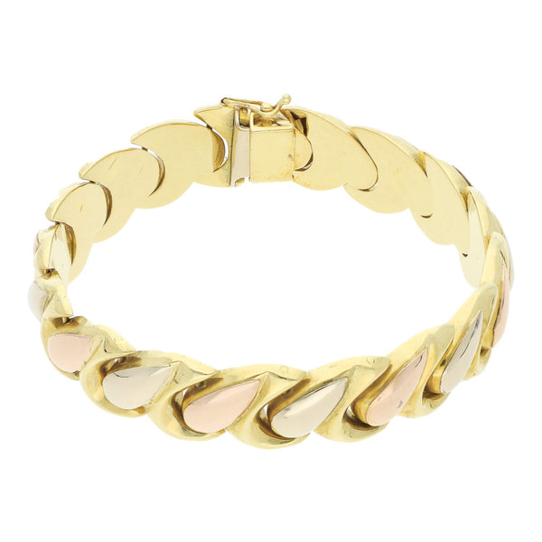 Pulsera eslabón articulado en oro amarillo 18 kilates.