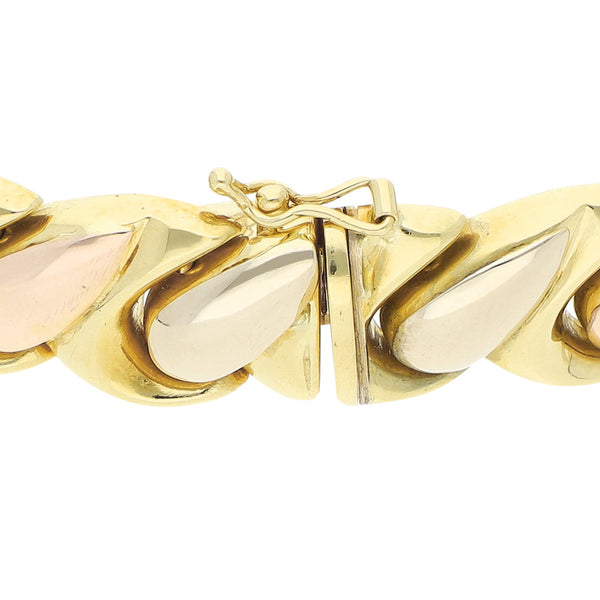 Pulsera eslabón articulado en oro amarillo 18 kilates.
