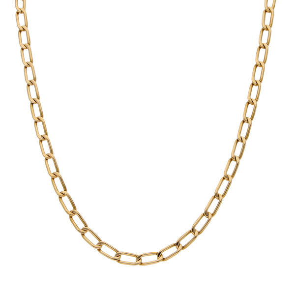 Collar eslabón encontrado en oro amarillo 18 kilates.