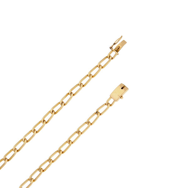 Collar eslabón encontrado en oro amarillo 18 kilates.