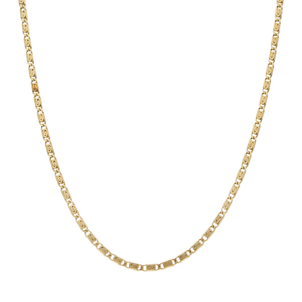 Collar eslabón nudo marino en oro amarillo 14 kilates.