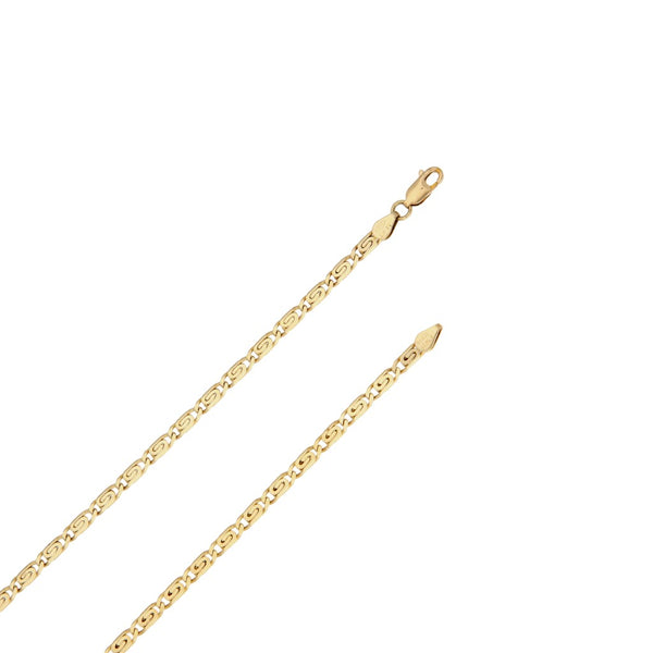 Collar eslabón nudo marino en oro amarillo 14 kilates.