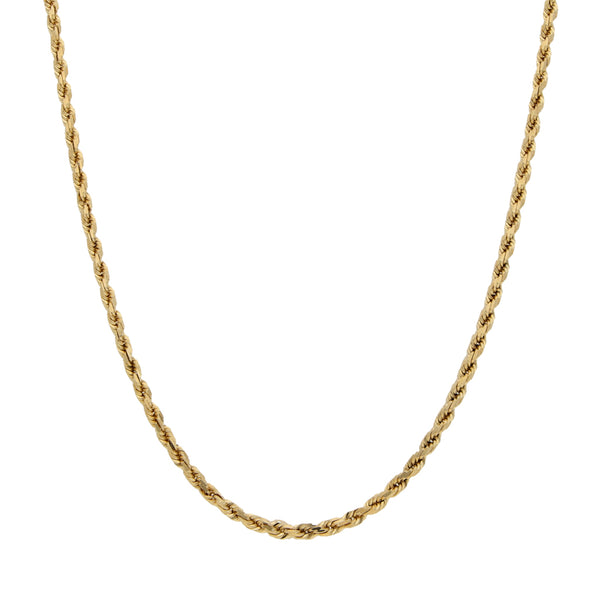 Collar eslabón torzal en oro amarillo 14 kilates.