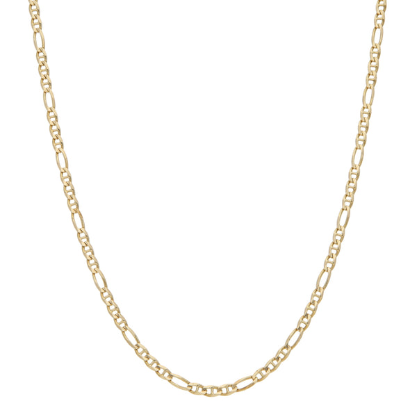 Collar eslabón combinado en oro amarillo 14 kilates.