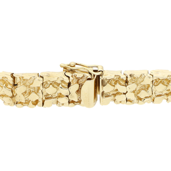 Pulsera eslabón articulado en oro amarillo 14 kilates.