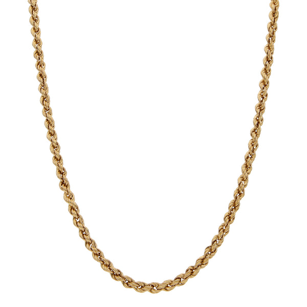 Collar eslabón torzal en oro amarillo 14 kilates.