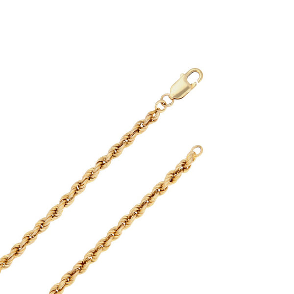 Collar eslabón torzal en oro amarillo 14 kilates.
