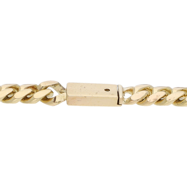 Pulsera eslabón encontrado en oro amarillo 14 kilates.